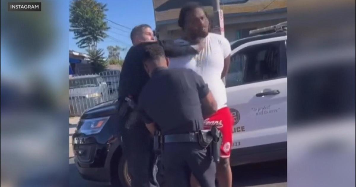 LAPD officer punches man under arrest during traffic stop